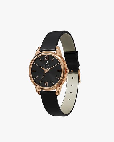 Dazzle Black Rose Leather