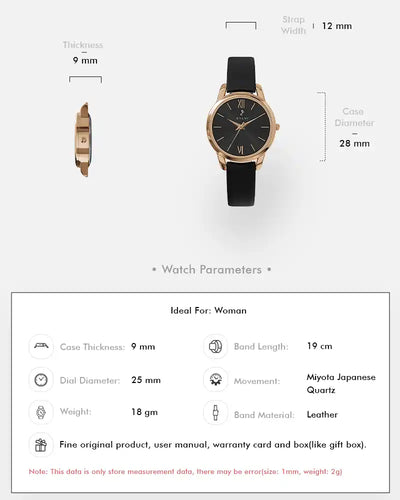 Dazzle Black Rose Leather