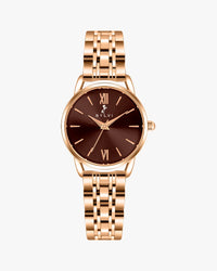 Sylvi Dazzle coffee rosegold watch elegant product showcase