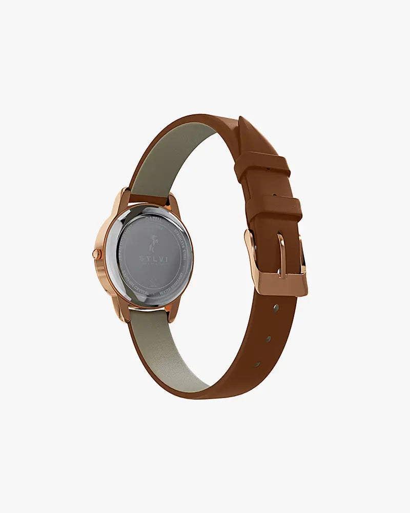 Dazzle Mocha Rose Leather