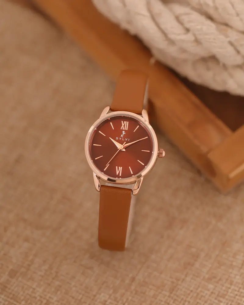 Dazzle Mocha Rose Leather