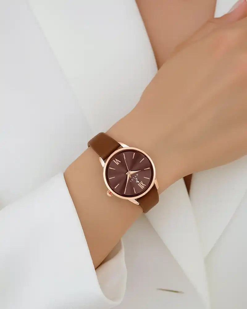 Dazzle Mocha Rose Leather