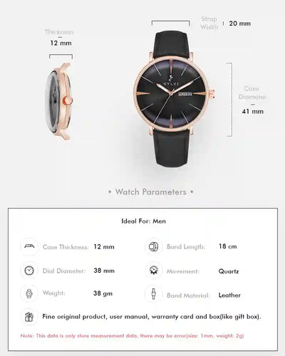 Elegadoom Black Rosegold Black Leather