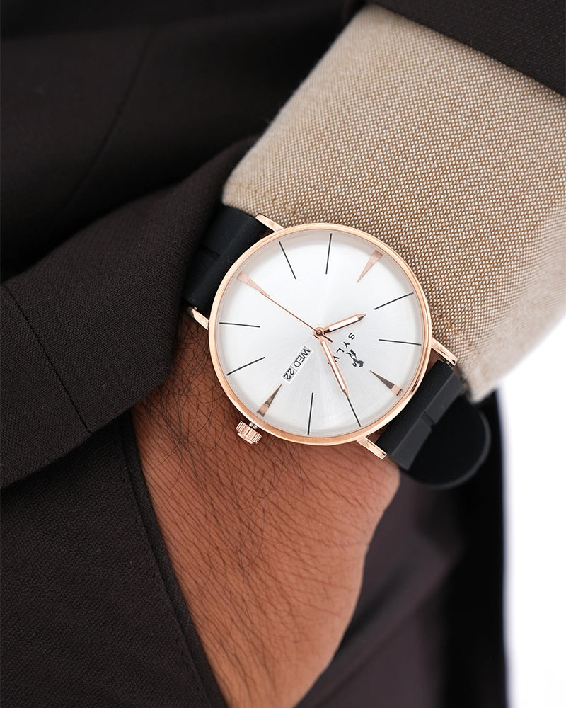 Elegadoom White Rosegold Black Silicone