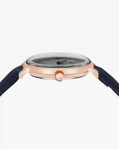 Elegadoom White Rosegold Blue Leather