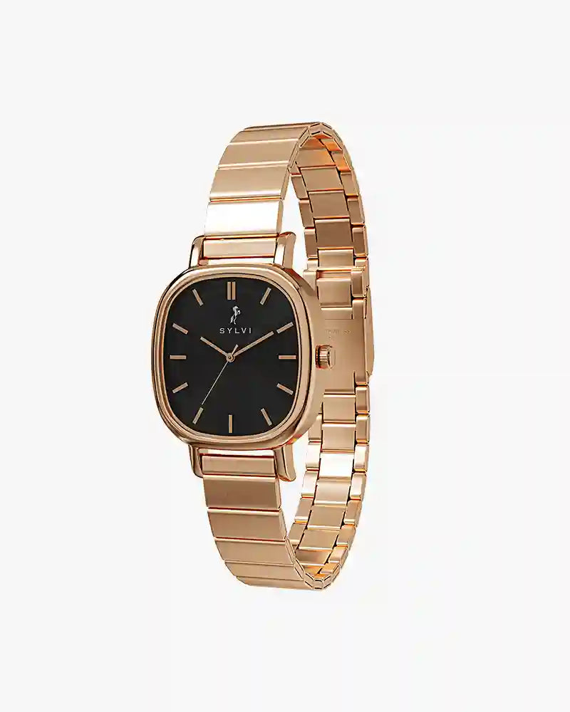 Ellore Black Rosegold Link