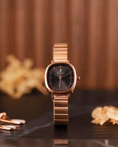 Ellore Black Rosegold Link