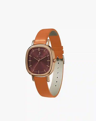 Ellore Mocha Rosegold Leather