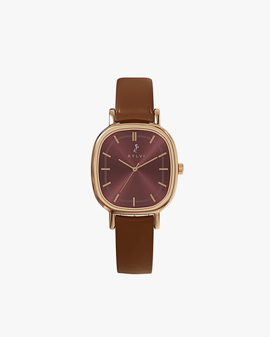 Ellore Mocha Rosegold Leather