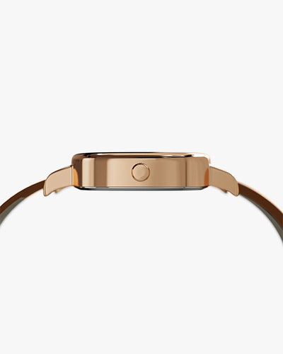 Ellore Mocha Rosegold Leather