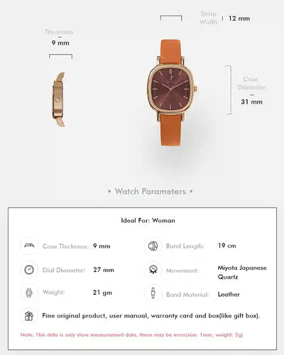Ellore Mocha Rosegold Leather