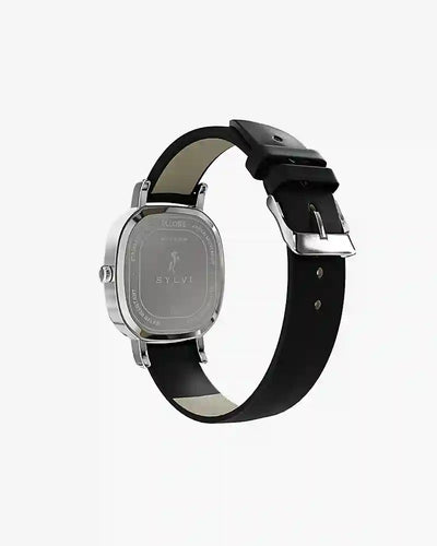 Ellore Ice Blue Black Leather