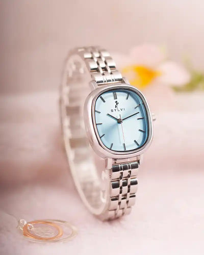 Ellore Ice Blue Silver Steel