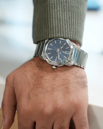 Sylvi Elysian Navy Blue Analog Watch For Men