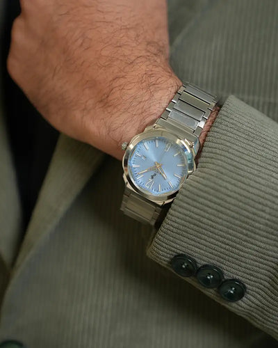 Sylvi Elysian Powder Blue Analog Watch For Men