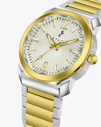 Sylvi Elysian White Gold Analog Watch For Men