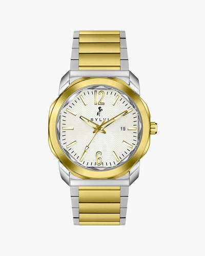 Sylvi Elysian White Gold Analog Watch For Men