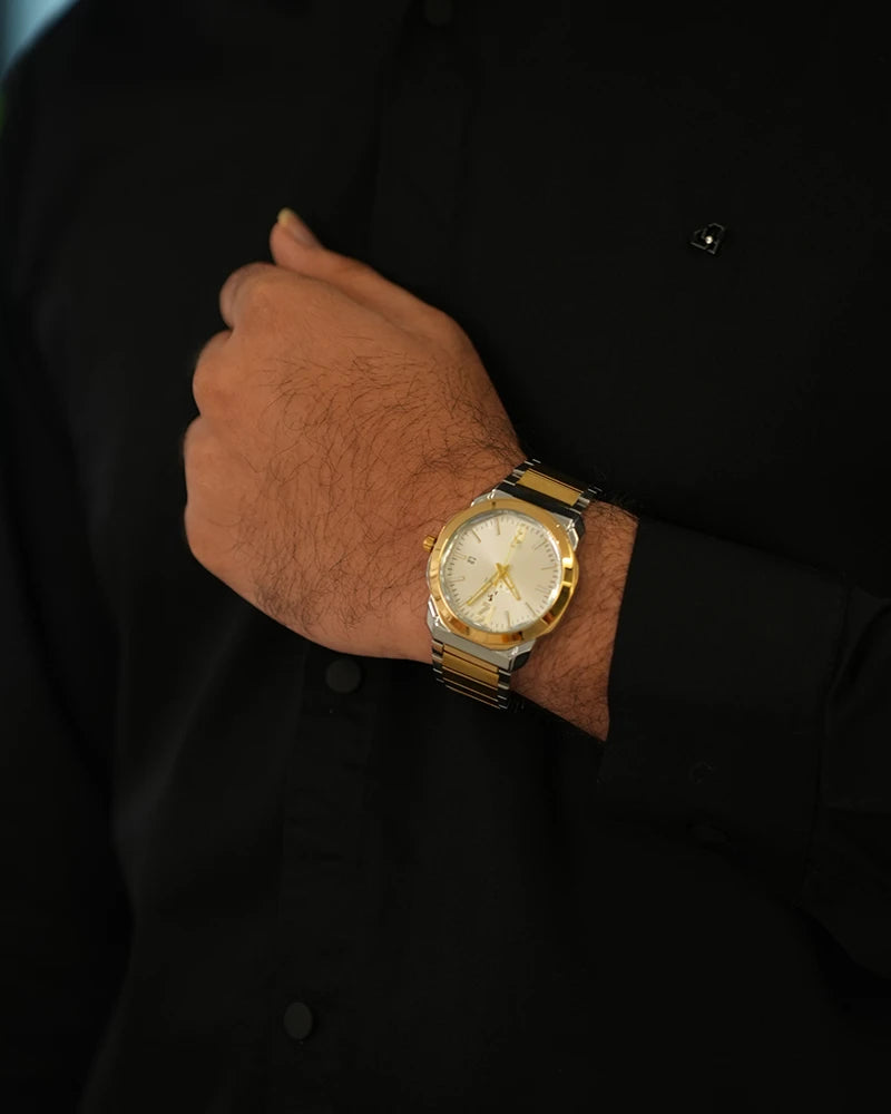 Sylvi Elysian White Gold Analog Watch For Men
