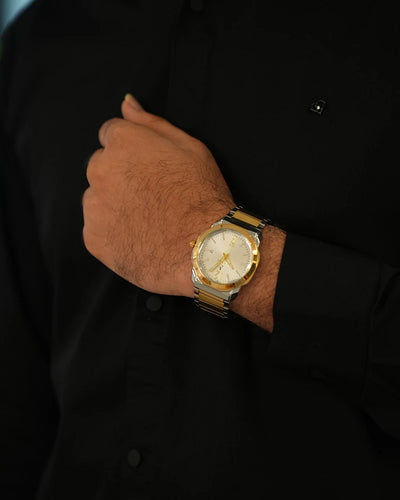 Sylvi Elysian White Gold Analog Watch For Men