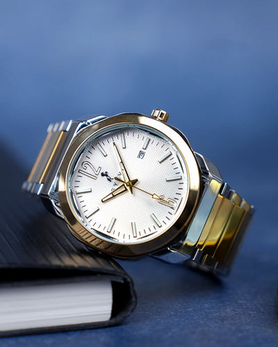 Sylvi Elysian White Gold Analog Watch For Men