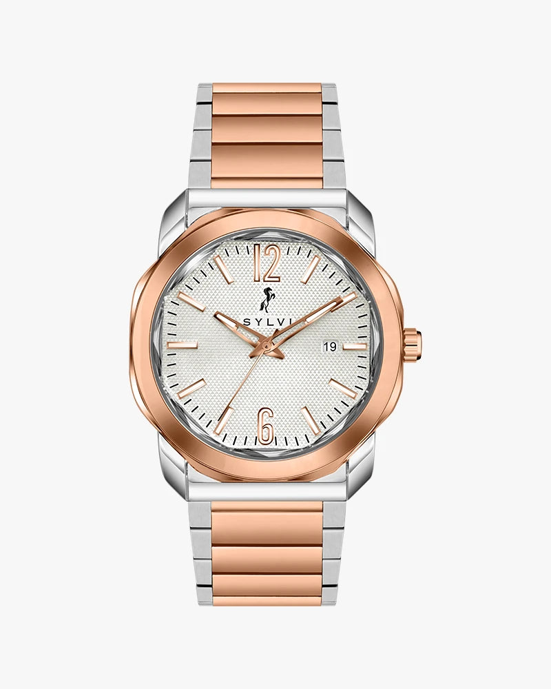 Sylvi Elysian White Rose Gold Analog Watch For Men