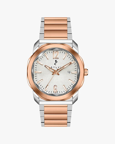 Sylvi Elysian White Rose Gold Analog Watch For Men