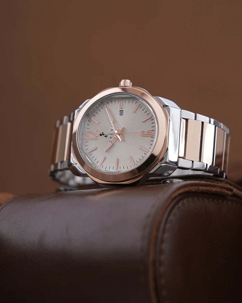 Sylvi Elysian White Rose Gold Analog Watch For Men