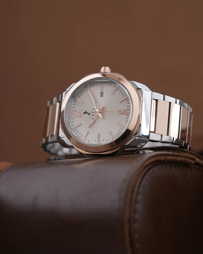 Sylvi Elysian White Rose Gold Analog Watch For Men