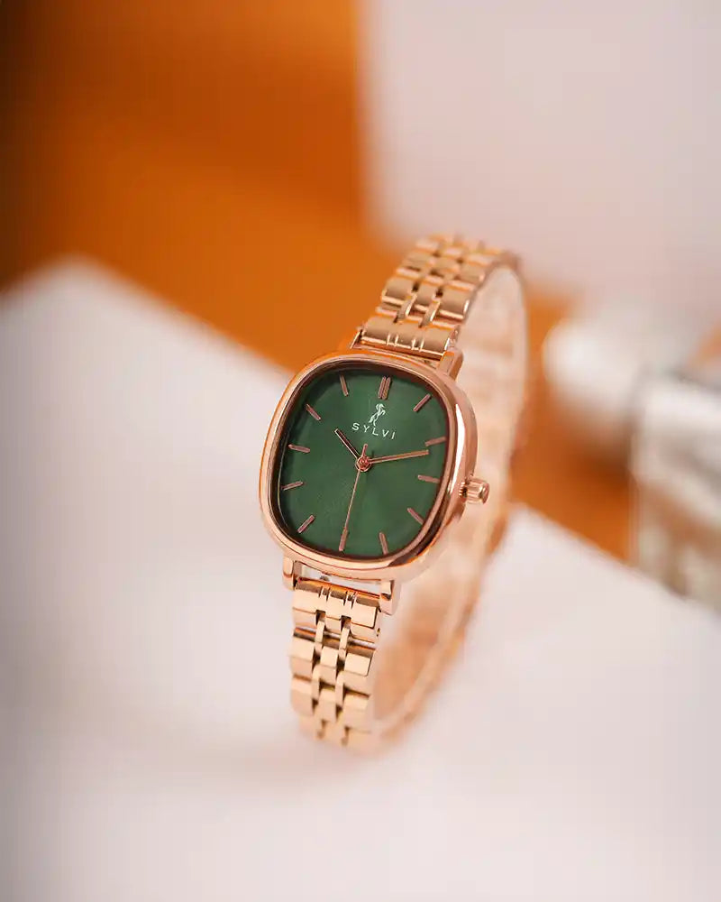 Ellore Emerald Green Rose Steel