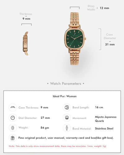Ellore Emerald Green Rose Steel