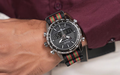 Sylvi Hawk Black RGB Nylon Strap Watch Model Explore Best Watches