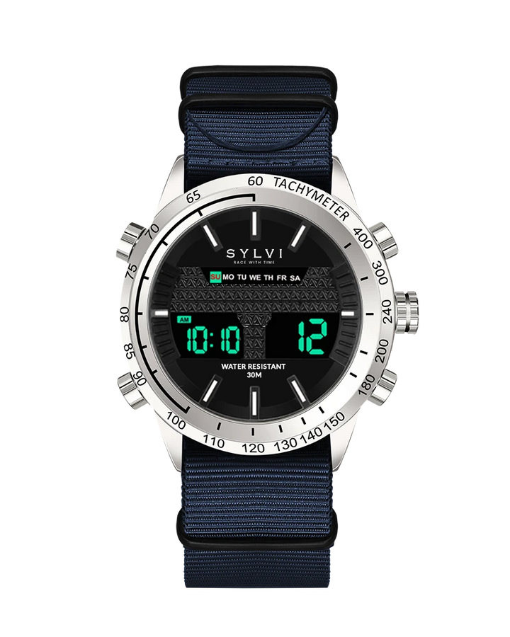 Sylvi's Hawk Navy Blue Nylon Watch merges style and elegance
