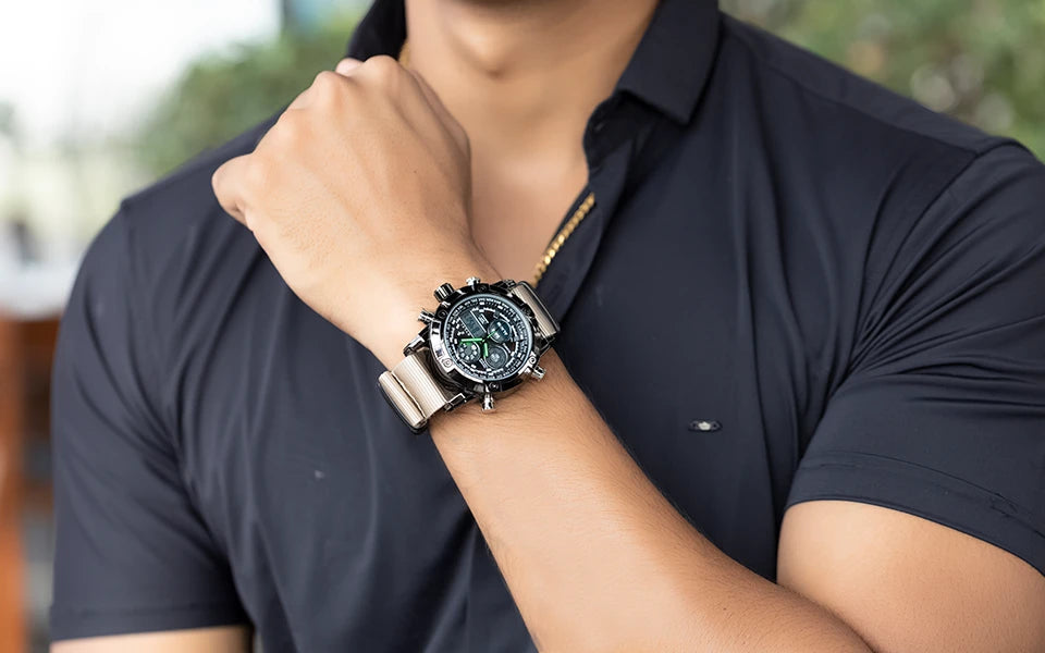 Sylvi Iconic Khaki Flexible Nato Strap Watch Shop Now