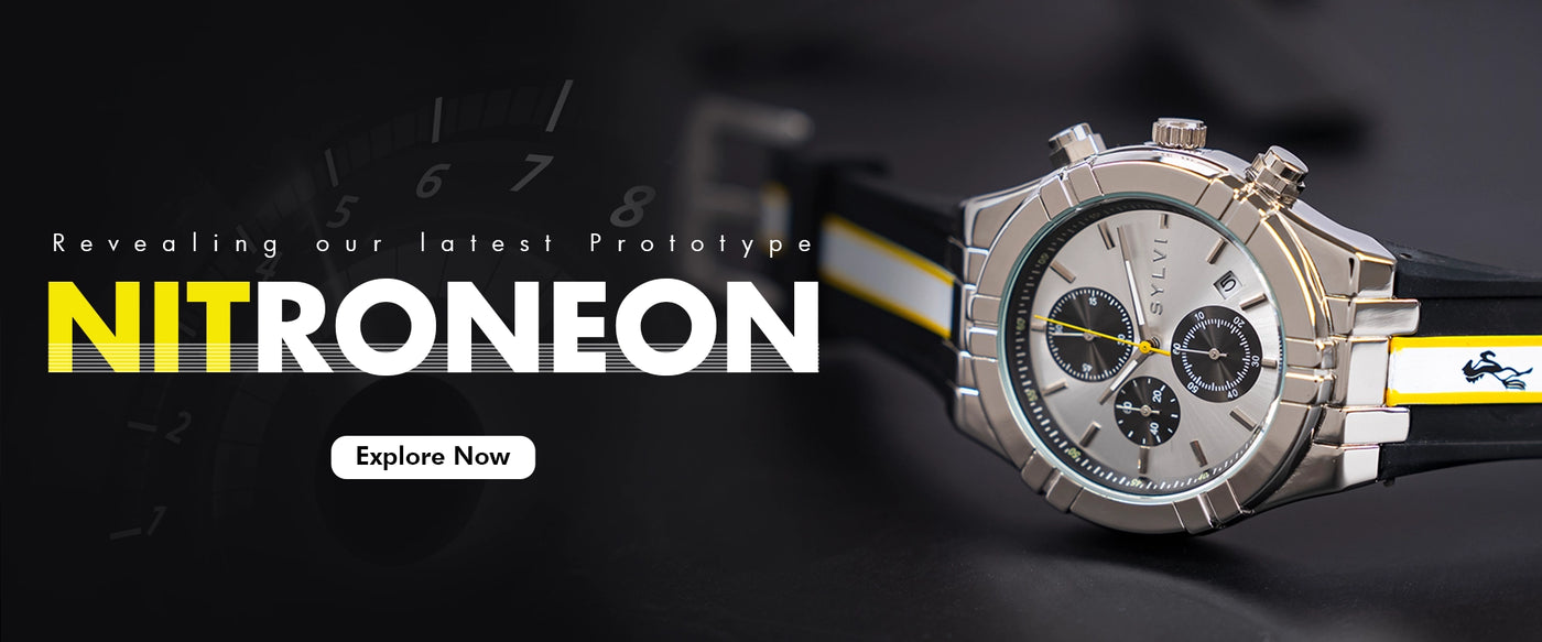 Prototype NitroNeon Silicone Chronograph Watch by Sylvi