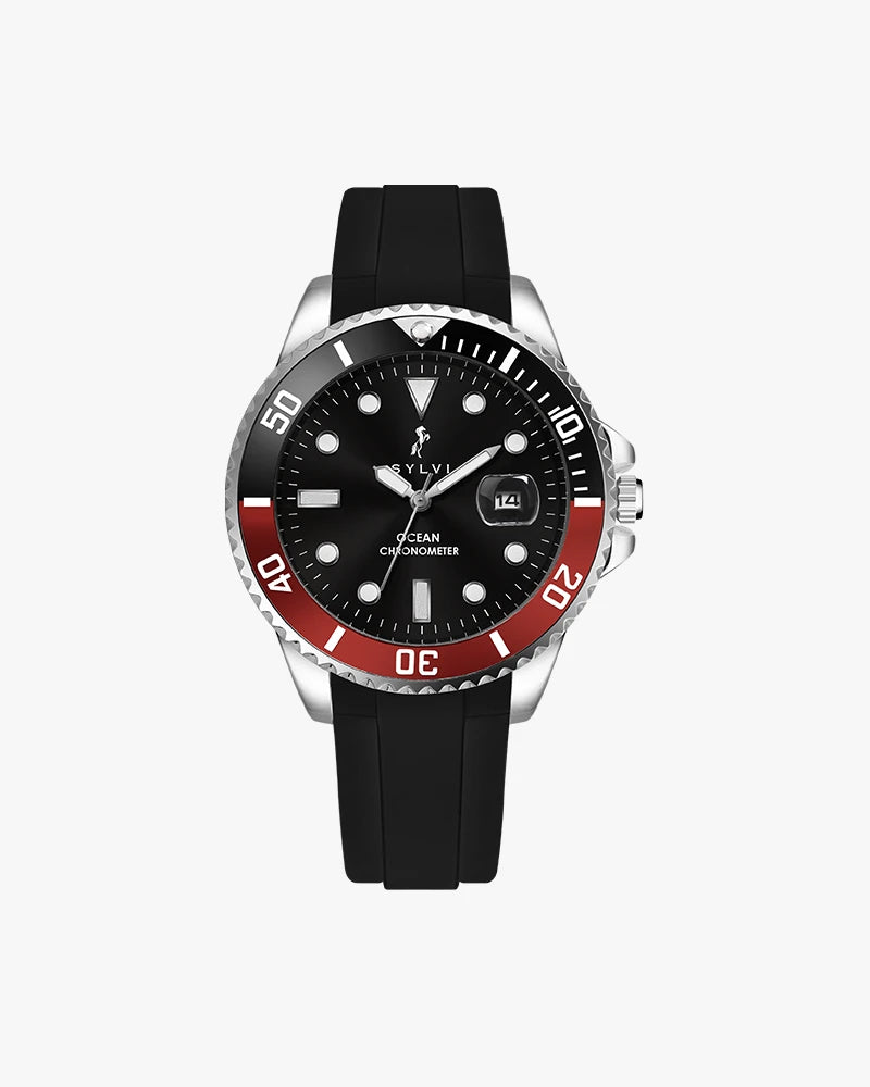 Ocean-Y Black Red Silver