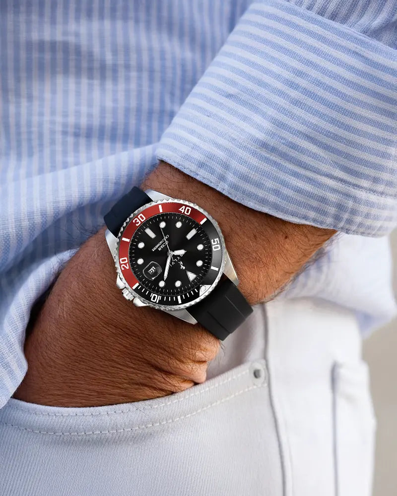 Ocean-Y Black Red Silver