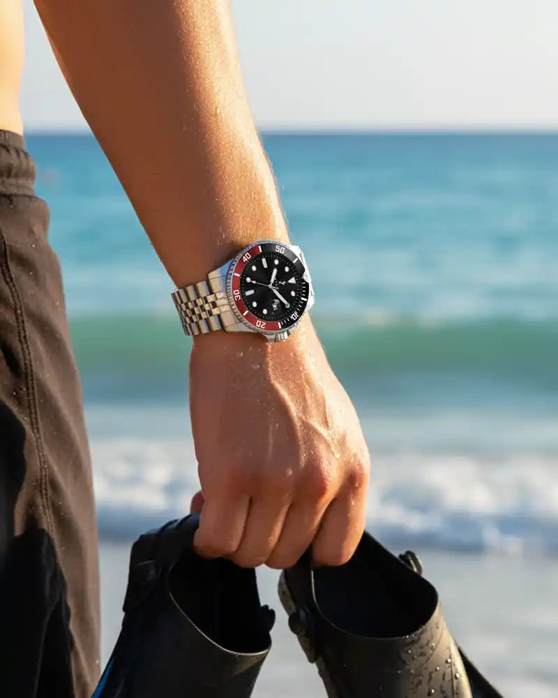 Ocean-Y Black Red Silver Steel hover