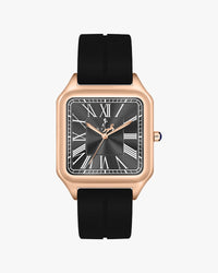 Opus Black Rosegold Silicone Watch for Men