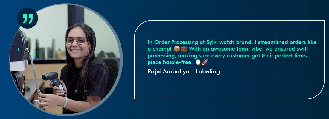 Sylvi Order Processing Employee Review Rajvi Ambaliya - Career Jobs in Surat