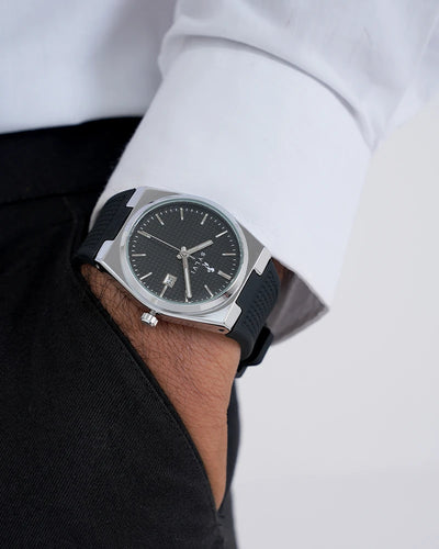 Professional Edge Black Silver Silicone