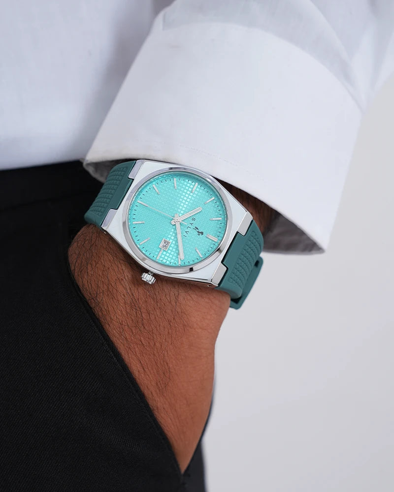 Professional Edge Electric Blue Silver Silicone