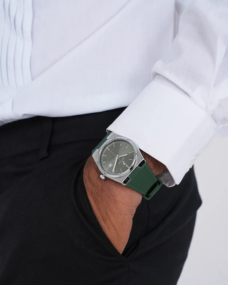 Professional Edge Green Silver Silicone