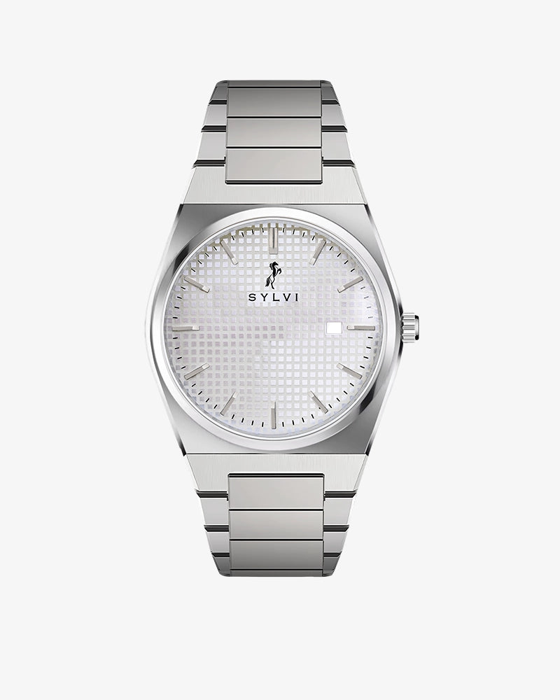 White and silver watches on sale