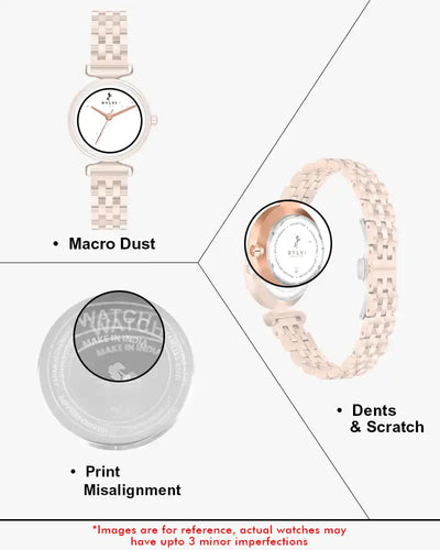 Certified Imperfect Velvetine White Rosegold Steel