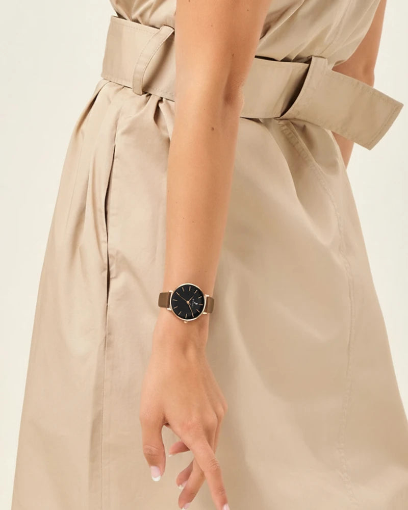 Riva Black Rosebrew Leather