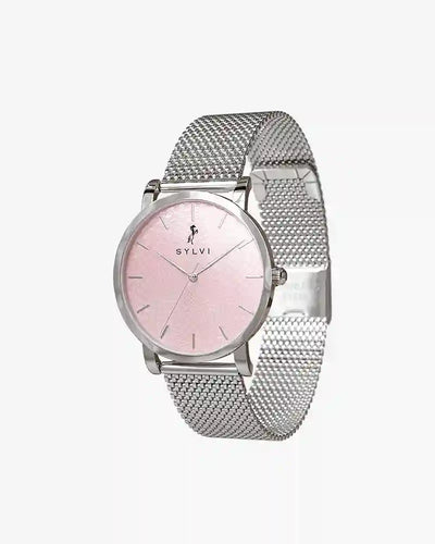 Riva Blush Pink Silver Mesh