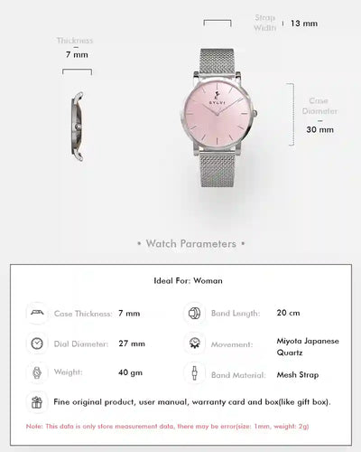 Riva Blush Pink Silver Mesh