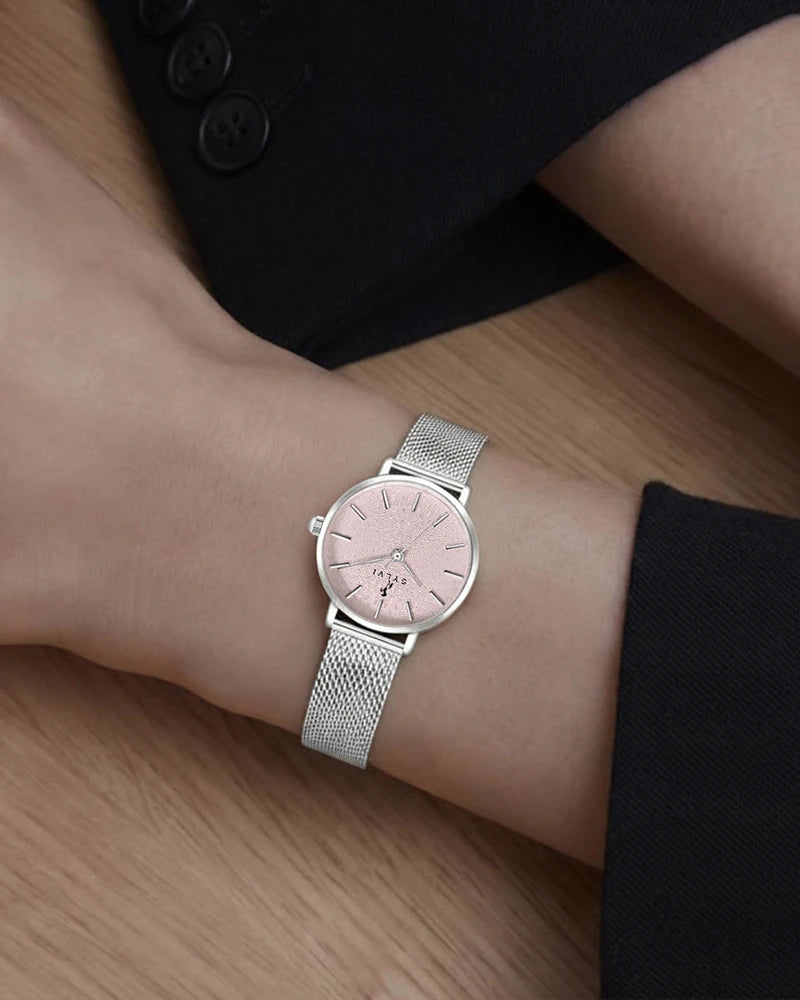 Riva Blush Pink Silver Mesh