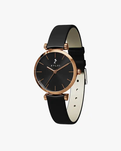 Serene Black Rose Black Leather