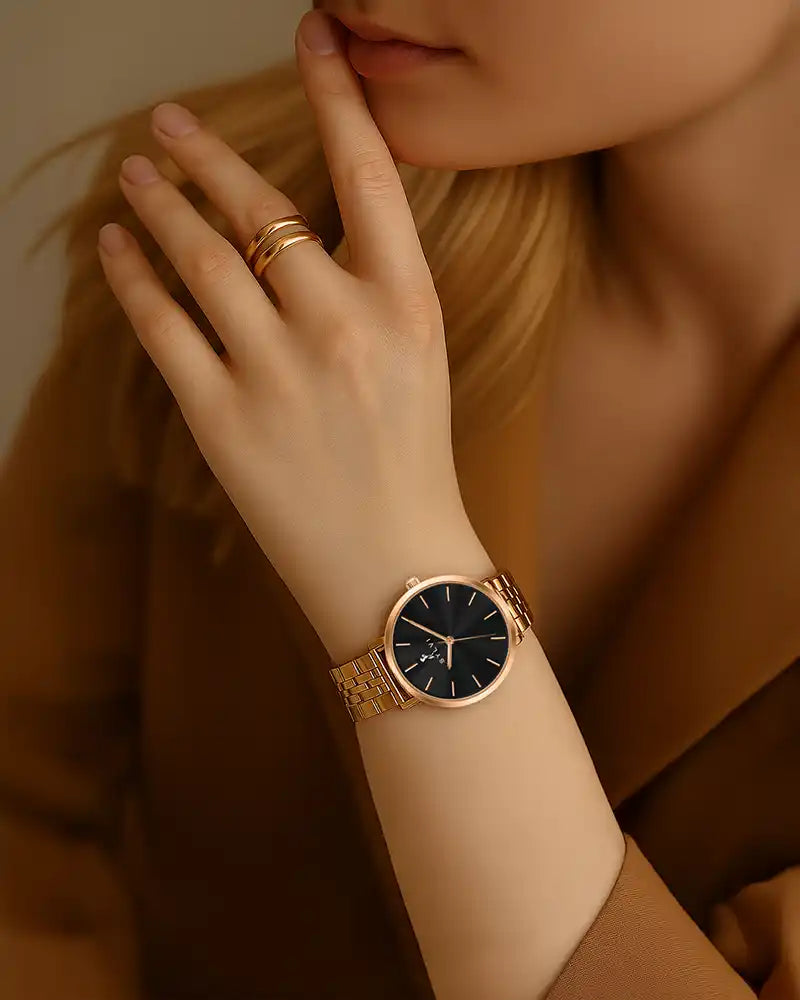 Serene Jet Black Rose Steel